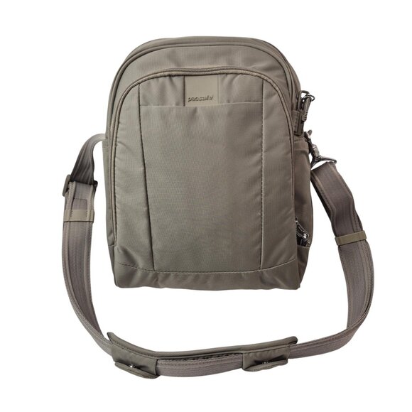 * SOLD* Pacsafe Metrosafe LS250 Crossbody Bag Khaki Anti Theft RFID Blocking - Picture 2 of 16